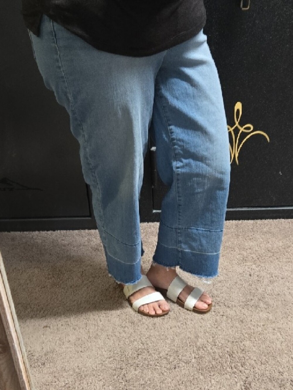 INC International Concepts Light Blue Cropped Wide-Leg Jeans